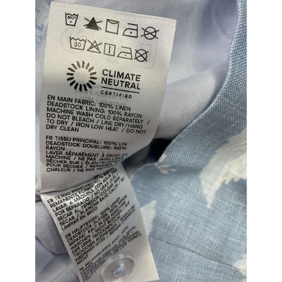 Reformation 'Darci' Blue Linen Top Size 6 - NWT - Picture 5 of 5